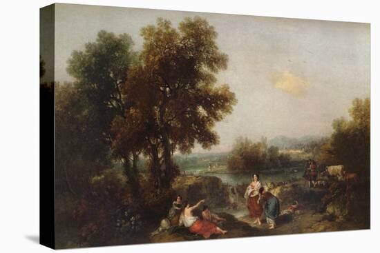 Landscape with Figures, 18th century, (1915)-Francesco Zuccarelli-Stretched Canvas