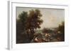 Landscape with Figures, 18th century, (1915)-Francesco Zuccarelli-Framed Giclee Print