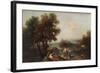 Landscape with Figures, 18th century, (1915)-Francesco Zuccarelli-Framed Giclee Print