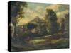 Landscape with Figures and a Painter-null-Stretched Canvas