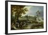 Landscape with Figures and a Village Fair (Village Kermesse)-Adriaen Pietersz van de Venne-Framed Art Print