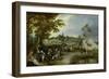 Landscape with Figures and a Village Fair (Village Kermesse)-Adriaen Pietersz van de Venne-Framed Art Print