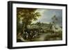 Landscape with Figures and a Village Fair (Village Kermesse)-Adriaen Pietersz van de Venne-Framed Art Print