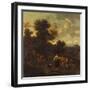 Landscape with Figures and Animals-Nicolaes Pietersz Berchem-Framed Giclee Print
