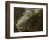 Landscape with figures and boats by Salvator Rosa-Salvator Rosa-Framed Giclee Print