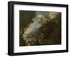 Landscape with figures and boats by Salvator Rosa-Salvator Rosa-Framed Giclee Print