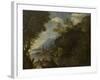 Landscape with figures and boats by Salvator Rosa-Salvator Rosa-Framed Giclee Print