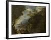 Landscape with figures and boats by Salvator Rosa-Salvator Rosa-Framed Giclee Print