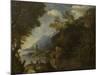 Landscape with figures and boats by Salvator Rosa-Salvator Rosa-Mounted Giclee Print