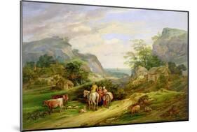 Landscape with Figures and Cattle-James Leakey-Mounted Giclee Print
