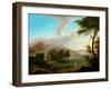 Landscape with Figures by a Lake-null-Framed Giclee Print