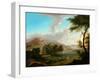 Landscape with Figures by a Lake-null-Framed Giclee Print