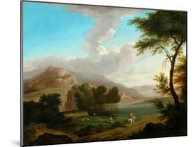 Landscape with Figures by a Lake-null-Mounted Giclee Print