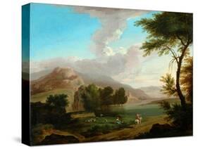 Landscape with Figures by a Lake-null-Stretched Canvas