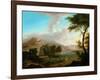 Landscape with Figures by a Lake-null-Framed Giclee Print