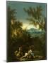 Landscape with Figures, C. 1715 (Oil on Canvas)-Alessandro Magnasco-Mounted Giclee Print