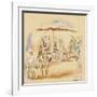 Landscape with Figures, Havana, 1915 (W/C on Paper)-Jules Pascin-Framed Giclee Print