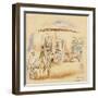 Landscape with Figures, Havana, 1915 (W/C on Paper)-Jules Pascin-Framed Giclee Print