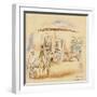 Landscape with Figures, Havana, 1915 (W/C on Paper)-Jules Pascin-Framed Giclee Print