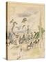 Landscape with Figures, Miami, 1916 (W/C on Paper)-Jules Pascin-Stretched Canvas