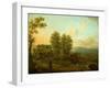 Landscape with Figures (Oil on Panel)-Balthasar Paul Ommeganck-Framed Giclee Print