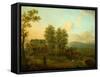 Landscape with Figures (Oil on Panel)-Balthasar Paul Ommeganck-Framed Stretched Canvas