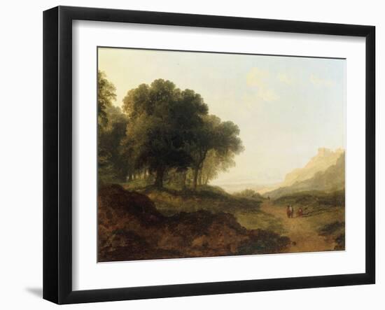 Landscape with Figures on a Path-James Arthur O'Connor-Framed Giclee Print