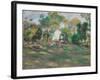 Landscape with figures (Paysage avec figures). Ca. 1890-Pierre-Auguste Renoir-Framed Giclee Print