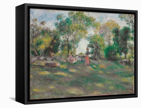 Landscape with figures (Paysage avec figures). Ca. 1890-Pierre-Auguste Renoir-Framed Stretched Canvas