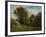 Landscape with Figures Seated on a Bank, Late 1870S-Charles Francois Daubigny-Framed Giclee Print