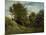Landscape with Figures Seated on a Bank, Late 1870S-Charles Francois Daubigny-Mounted Giclee Print