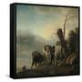 Landscape with Figures-Philips Wouwermans-Framed Stretched Canvas