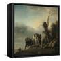Landscape with Figures-Philips Wouwermans-Framed Stretched Canvas