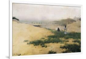 Landscape with Figures-Ramon Casas Carbo-Framed Art Print