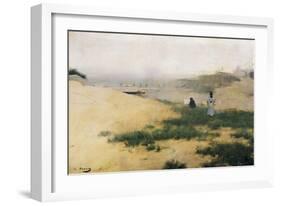 Landscape with Figures-Ramon Casas Carbo-Framed Art Print