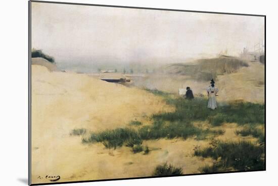 Landscape with Figures-Ramon Casas Carbo-Mounted Art Print