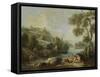 Landscape with Figures-Giuseppe Zais-Framed Stretched Canvas