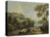 Landscape with Figures-Giuseppe Zais-Stretched Canvas