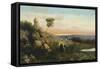 Landscape with Figures-Antonio and Nunzio Michele-Framed Stretched Canvas