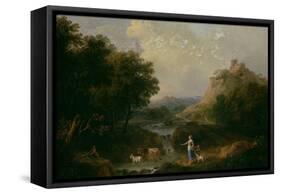 Landscape with Figures-Francesco Zuccarelli-Framed Stretched Canvas