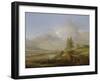 Landscape with Fisherman, 17Th Century-Philips Wouwermans Or Wouwerman-Framed Giclee Print