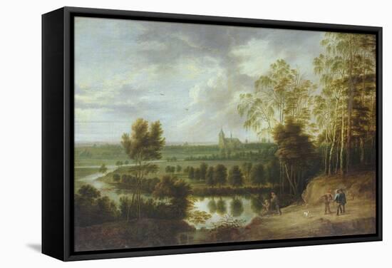 Landscape with Fisherman-Lucas Van Uden-Framed Stretched Canvas