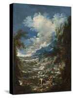 Landscape with Fishermen, C.1730-Alessandro Magnasco-Stretched Canvas