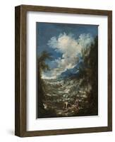 Landscape with Fishermen, C.1730-Alessandro Magnasco-Framed Giclee Print