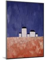 Landscape with Five Houses, c.1932-Kasimir Malevich-Mounted Giclee Print