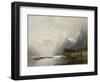 Landscape with Fjord, Steam Boats and Sailing Ships-Adolf Schweitzer-Framed Giclee Print