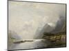 Landscape with Fjord, Steam Boats and Sailing Ships-Adolf Schweitzer-Mounted Giclee Print