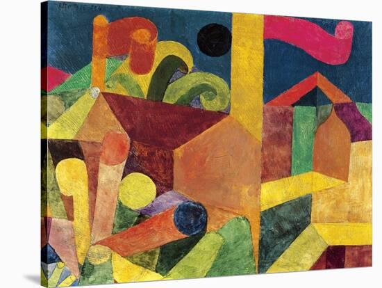 Landscape with Flags or Houses with Flags, 1915-Paul Klee-Stretched Canvas