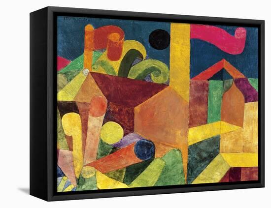 Landscape with Flags or Houses with Flags, 1915-Paul Klee-Framed Stretched Canvas