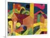 Landscape with Flags or Houses with Flags, 1915-Paul Klee-Framed Giclee Print